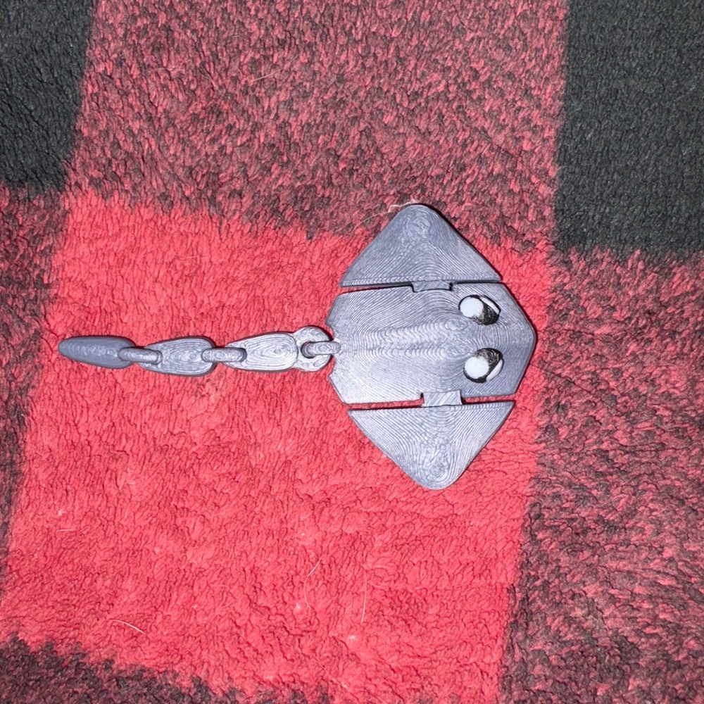 Gray Stingray Keychain